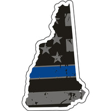 Load image into Gallery viewer, Distressed Thin Blue Line State Sticker - Choose Your State
