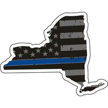 Load image into Gallery viewer, Distressed Thin Blue Line State Sticker - Choose Your State