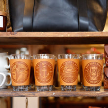 Load image into Gallery viewer, Leather Pint Glass - USA Made