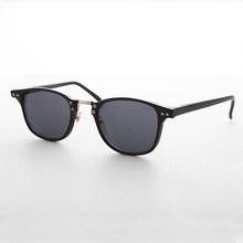 Load image into Gallery viewer, Dapper Thin Horn Rim Black Indie Vintage Sunglass - Oliver 1