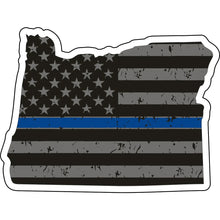 Load image into Gallery viewer, Distressed Thin Blue Line State Sticker - Choose Your State
