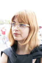 Load image into Gallery viewer, Gold Horn Rim Clear Lens Vintage 90s Optical Frame - Marco