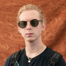 Load image into Gallery viewer, Classic Round Preppy Vintage Sunglass with Glass Lens - Logan