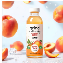Load image into Gallery viewer, Poppin’ Peach Sea Moss Kombucha – Organic Gut-Boosting