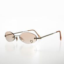 Load image into Gallery viewer, Micro Sunglass with Heart Rhinestone Accent - Primo