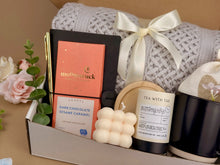 Load image into Gallery viewer, Personalized Gift Box for Him – Writer Set with Journal, Gold Pen, Tea & Chocolate