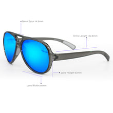 Load image into Gallery viewer, Poseidon Mirrored Blue – Tangle-Free Floating Aviators