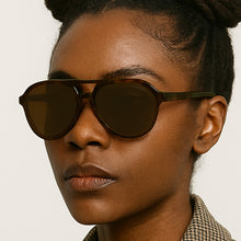 Load image into Gallery viewer, Poseidon Brown Tortoise – Tangle-Free Floating Aviators