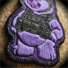 Load image into Gallery viewer, Operation Over It Bear - IDFC BEARS - 4" Fuzzy Embroidered Patch - Purple