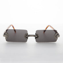Load image into Gallery viewer, 90s Vintage Rectangle Rimless Punk Goth Sunglass - Rebel 1