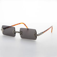 Load image into Gallery viewer, 90s Vintage Rectangle Rimless Punk Goth Sunglass - Rebel 1