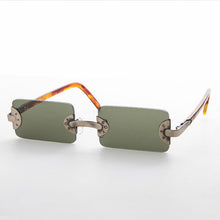 Load image into Gallery viewer, 90s Vintage Rectangle Rimless Punk Goth Sunglass - Rebel 3