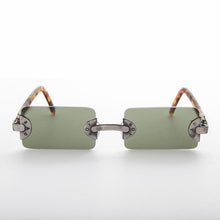 Load image into Gallery viewer, 90s Vintage Rectangle Rimless Punk Goth Sunglass - Rebel 3