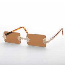Load image into Gallery viewer, 90s Vintage Rare Rectangle Rimless Punk Goth Sunglass - Rebel 2