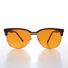 Load image into Gallery viewer, Amber Lens Half Frame Square Vintage Deadstock Sunglass - Sasha