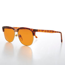 Load image into Gallery viewer, Amber Lens Half Frame Square Vintage Deadstock Sunglass - Sasha