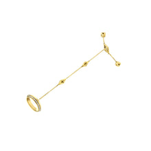 Load image into Gallery viewer, 14K Yellow Gold 1/4 Cttw Diamond Ring and Bracelet Hand Chain (G-H Color, SI1-SI2 Clarity) - 7"
