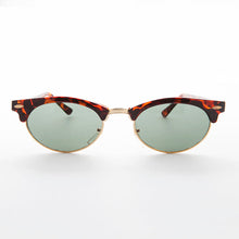 Load image into Gallery viewer, Oval Horn Rim Vintage Sunglass with Glass Lens - Shelby