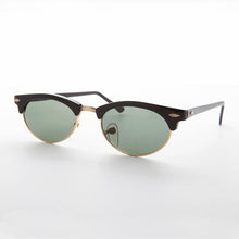 Load image into Gallery viewer, Oval Horn Rim Vintage Sunglass with Glass Lens - Shelby