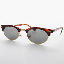 Load image into Gallery viewer, Oval Horn Rim Vintage Sunglass with Glass Lens - Shelby