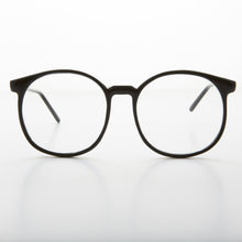 Load image into Gallery viewer, 1980s Oversized Black Round Secretary Eyeglasses - Smarty