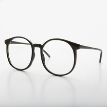 Load image into Gallery viewer, 1980s Oversized Black Round Secretary Eyeglasses - Smarty