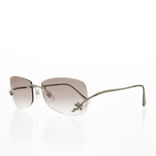 Load image into Gallery viewer, Flower Accent Rimless 90s Sunglasses - Cena
