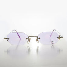 Load image into Gallery viewer, Heart Rhinestone Rimless Vintage Sunglasses - Splashy