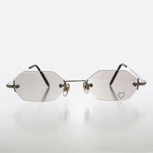 Load image into Gallery viewer, Heart Rhinestone Rimless Vintage Sunglasses - Splashy