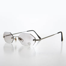 Load image into Gallery viewer, Heart Rhinestone Rimless Vintage Sunglasses - Splashy