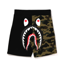 Load image into Gallery viewer, BAPE 1ST CAMO BACK SHARK SWEAT SHORTS (Black)
