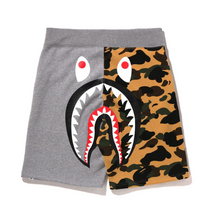 Load image into Gallery viewer, BAPE 1ST CAMO BACK SHARK SWEAT SHORTS (Grey)