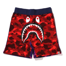 Load image into Gallery viewer, BAPE Crazy Camo Shark Shorts (Red)