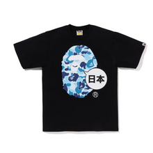 Load image into Gallery viewer, BAPE JAPAN BIG APE HEAD TEE (BLACK/BLUE)