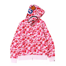 Load image into Gallery viewer, BAPE ABC Camo Shark Full Zip Hoodie (Pink)
