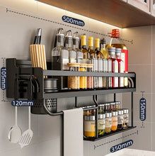 Load image into Gallery viewer, DecorBites™ Double-Layer Kitchen Organizer Wall Spice Storage Rack