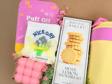 Load image into Gallery viewer, Self Care Gift Baskets – Candle, Tumbler & Socks for Her