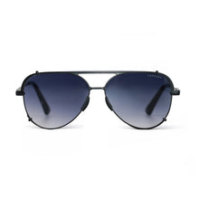 Load image into Gallery viewer, Smaller Cristina - Faded Black - Tangle Free Round Aviator Sunglasses