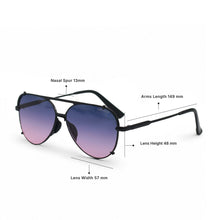 Load image into Gallery viewer, Smaller Cristina - Faded Purple & Pink - Tangle Free Round Aviator Sunglasses