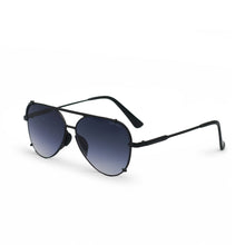 Load image into Gallery viewer, Smaller Cristina - Faded Black - Tangle Free Round Aviator Sunglasses