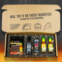 Load image into Gallery viewer, Sweet Heat Bro Box Ultimate Hot Sauce Gift Set