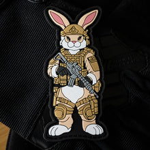 Load image into Gallery viewer, Pew Pew Peter Tactical Easter Battle Bunny 4" PVC Patch - Bad Bunny Collection