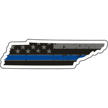 Load image into Gallery viewer, Distressed Thin Blue Line State Sticker - Choose Your State