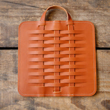 Load image into Gallery viewer, Woven Leather Trivet - USA Made