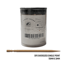 Load image into Gallery viewer, 400 Qty Unflavored Birchwood Single Point Trophy Brand Grooved Toothpicks SP2 in Plastic Tube