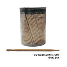 Load image into Gallery viewer, 400 Qty Unflavored Birchwood Single Point Trophy Brand Grooved Toothpicks SP2 in Plastic Tube