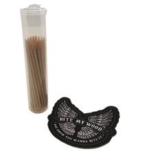 Load image into Gallery viewer, 36 Qty Unflavored Birchwood Toothpicks in Plastic Tubes