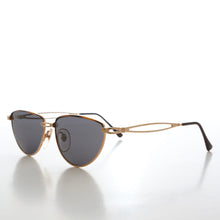 Load image into Gallery viewer, Gold Semi-Oval Vintage Sunglasses - Veanne