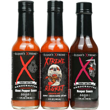 Load image into Gallery viewer, WORLDS HOTTEST XTREME TRIO HOT SAUCE VARIETY PACK