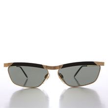 Load image into Gallery viewer, 90s Curved Gold Black Frame - Yara